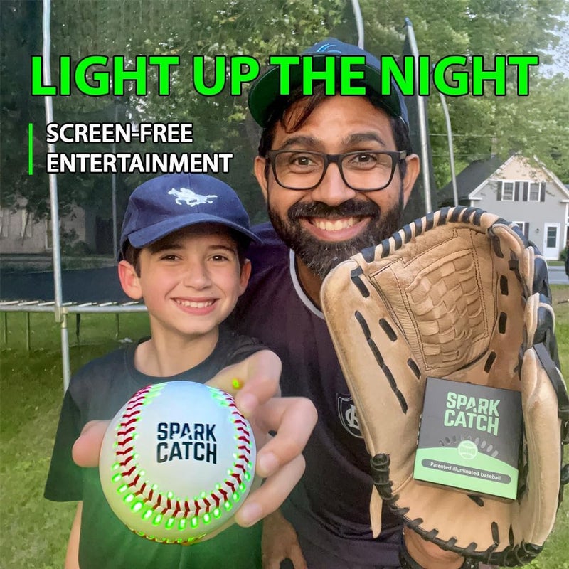 SPARK CATCH Light Up Baseball, Glow in The Dark Baseball, Sports Gear Accessories Gifts for Boys 8 9 10 11 12 13 14 15 Years Old, Kids Teens All Ages Gift Ideas - Image 5